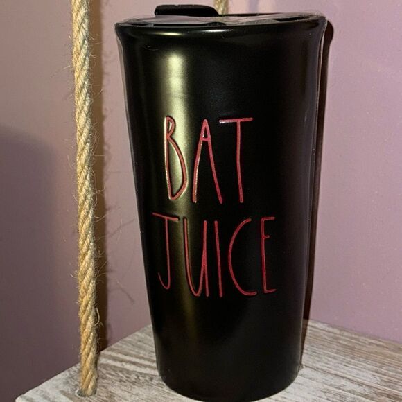 Rae dunn BAT JUICE Ceramic travel cup - Picture 1 of 5